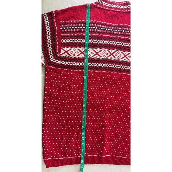 Vtg Liz Sport Women’s Nordic Fair Isle Winter Holiday Scandinavian Ski Sweater L - Picture 6 of 7